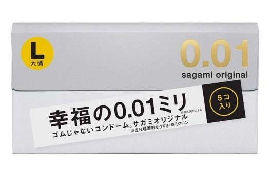 Презервативы Sagami Original 0.02 L-size увеличенного размера - 5 шт. - Sagami - купить с доставкой в Красноярске