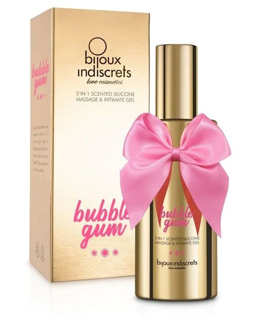 Гель с ароматом жвачки Bubblegum 2-in-1 Scented Silicone Massage And Intimate Gel - 100 мл. - Bijoux Indiscrets - купить с доставкой в Красноярске