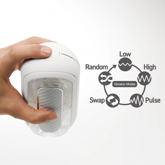 Белый мастурбатор Tenga Flip Zero Gravity с вибрацией - Tenga - в Красноярске купить с доставкой