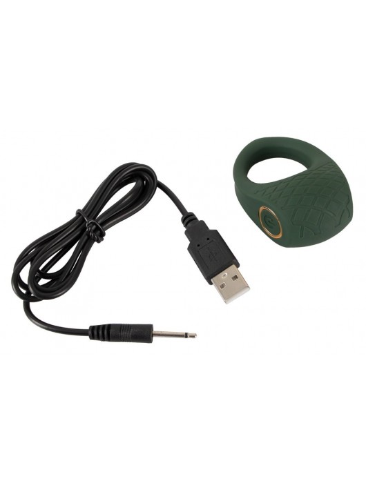 Зеленое эрекционное виброкольцо Luxurious Vibro Cock Ring - Orion - в Красноярске купить с доставкой