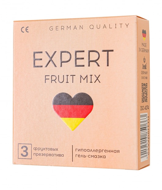 Ароматизированные презервативы EXPERT Fruit Mix - 3 шт. - Expert - купить с доставкой в Красноярске