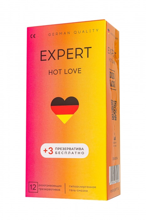 Презервативы EXPERT Hot Love с разогревающим эффектом - 12 шт.(+3 в подарок) - Expert - купить с доставкой в Красноярске