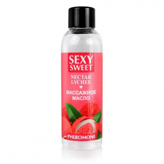 Массажное масло Sexy Sweet Nectar Lychee с феромонами и ароматом личи - 75 мл. - Биоритм - купить с доставкой в Красноярске