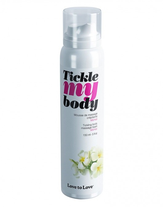 Массажная хрустящая пенка Tickle My Body Monoi с ароматом моной - 150 мл. - Love to Love - купить с доставкой в Красноярске