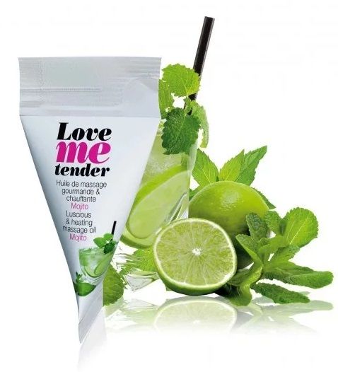 Съедобное согревающее массажное масло Love Me Tender Mojito с ароматом мохито - 10 мл. - Love to Love - купить с доставкой в Красноярске