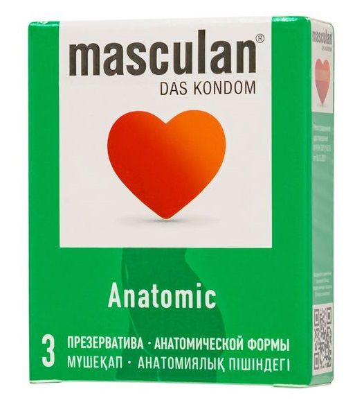 Презервативы анатомической формы Masculan Anatomic - 3 шт. - Masculan - купить с доставкой в Красноярске