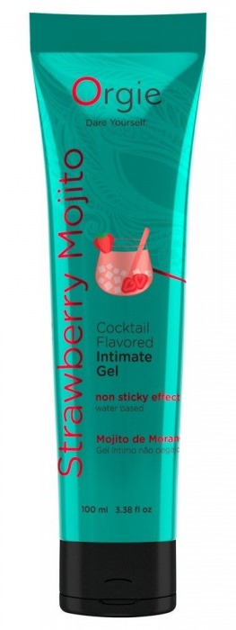 Съедобный интимный гель Orgie Lube Tube Cocktail Strawberry Mojito - 100 мл. - ORGIE - купить с доставкой в Красноярске