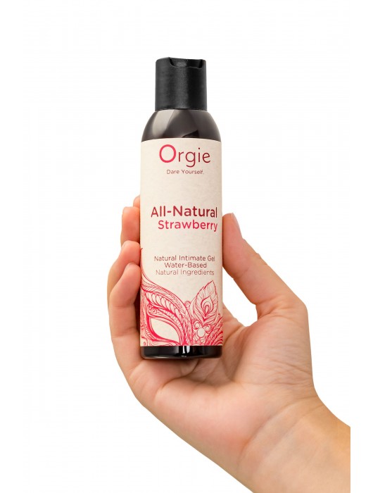 Интимный гель на водной основе All-Natural Strawberry с ароматом клубники - 150 мл. - ORGIE - купить с доставкой в Красноярске