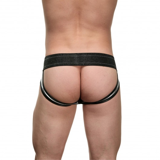 Мужские блестящие серебристо-черные трусы-джоки - La Blinque купить с доставкой