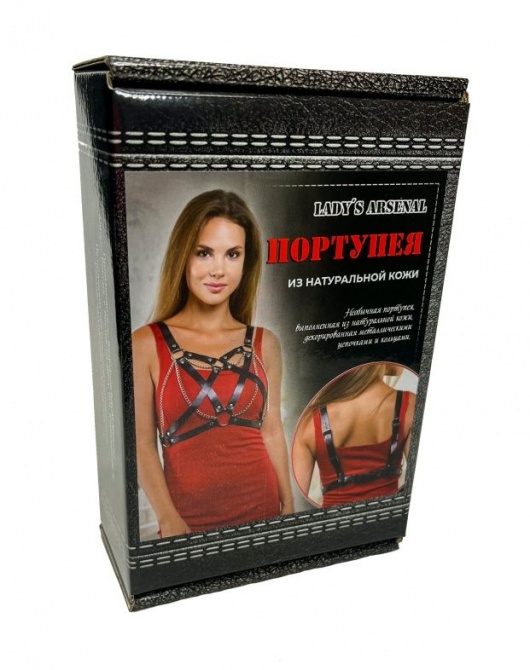 Портупея из натуральной кожи с цепочками - БДСМ Арсенал - купить с доставкой в Красноярске