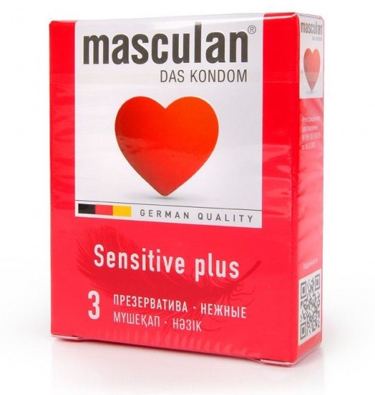 Презервативы Masculan Sensitive plus - 3 шт. - Masculan - купить с доставкой в Красноярске