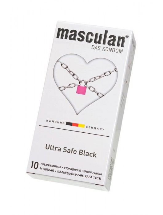 Ультрапрочные презервативы Masculan Ultra Safe Black - 10 шт. - Masculan - купить с доставкой в Красноярске