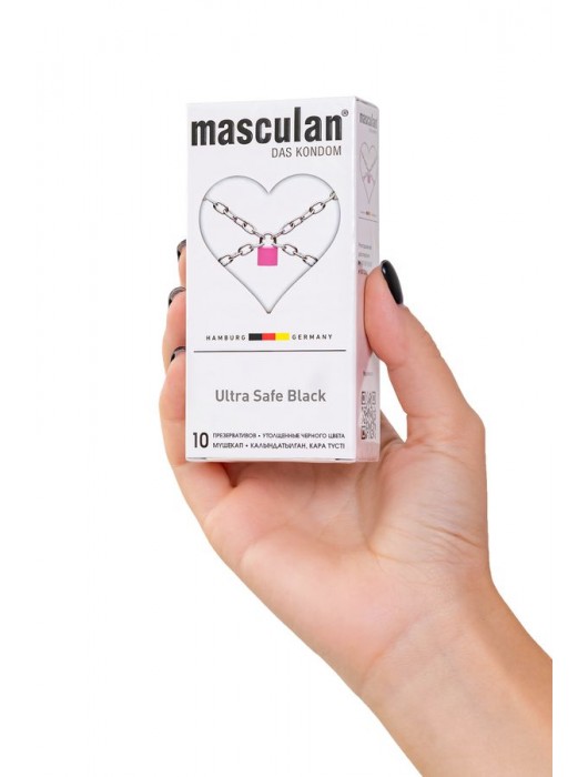 Ультрапрочные презервативы Masculan Ultra Safe Black - 10 шт. - Masculan - купить с доставкой в Красноярске
