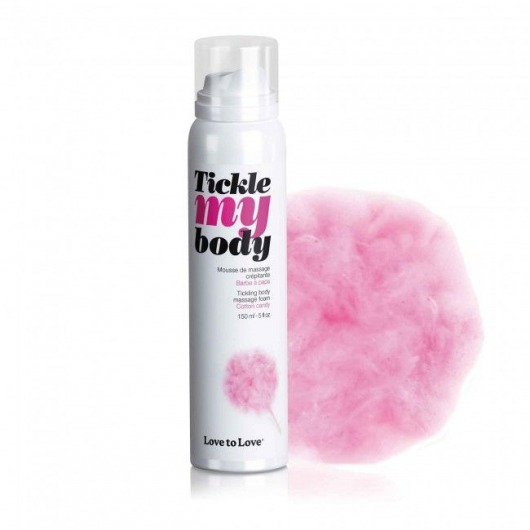 Массажная хрустящая пенка Tickle My Body Cotton Candy с ароматом сладкой ваты - 150 мл. - Love to Love - купить с доставкой в Красноярске