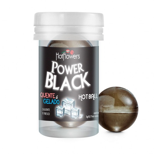 Интимный гель Power Black Hot Ball с охлаждающе-разогревающим эффектом (2 шарика по 3 гр.) - HotFlowers - купить с доставкой в Красноярске