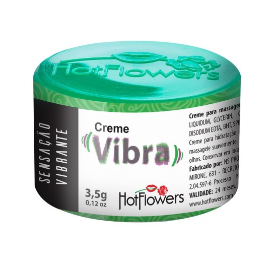 Возбуждающий крем Vibra с эффектом вибрации - 3,5 гр. - HotFlowers - купить с доставкой в Красноярске