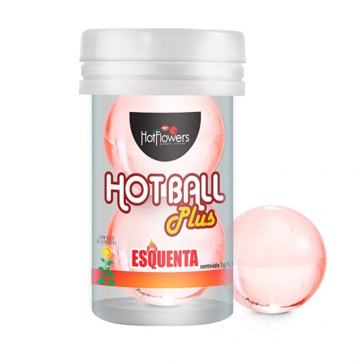 Лубрикант на масляной основе Hot Ball Plus с разогревающим эффектом (2 шарика по 3 гр.) - HotFlowers - купить с доставкой в Красноярске