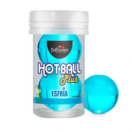 Лубрикант на масляной основе Hot Ball Plus с охлаждающим эффектом (2 шарика по 3 гр.) - HotFlowers - купить с доставкой в Красноярске