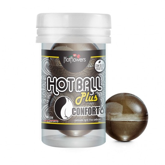 Анальный лубрикант на масляной основе Hot Ball Plus Conforto (2 шарика по 3 гр.) - HotFlowers - купить с доставкой в Красноярске