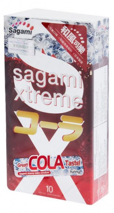 Ароматизированные презервативы Sagami Xtreme COLA - 10 шт. - Sagami - купить с доставкой в Красноярске