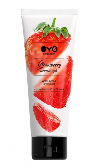 Лубрикант на водной основе OYO Aroma Gel Strawberry с ароматом клубники - 75 мл. - OYO - купить с доставкой в Красноярске