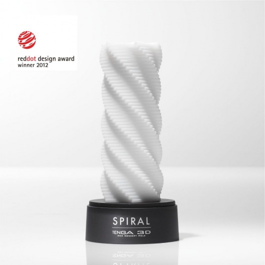 Белый 3D мастурбатор SPIRAL - Tenga - в Красноярске купить с доставкой