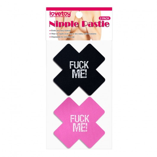 Набор из 2 пар пэстисов Cross Pattern Nipple Pasties - Lovetoy - купить с доставкой в Красноярске