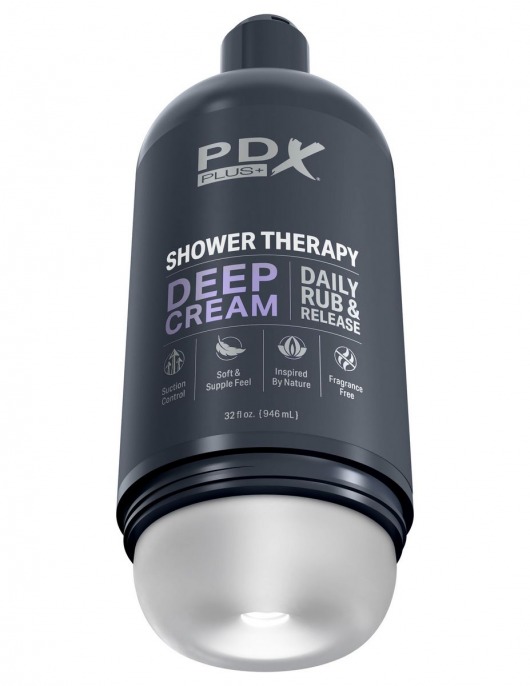 Мастурбатор в бутылке Shower Therapy Deep Cream - Pipedream - в Красноярске купить с доставкой