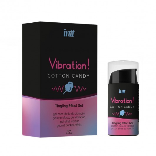 Жидкий вибратор Vibration Cotton Candy с ароматом сахарной ваты - 15 мл. - INTT - купить с доставкой в Красноярске