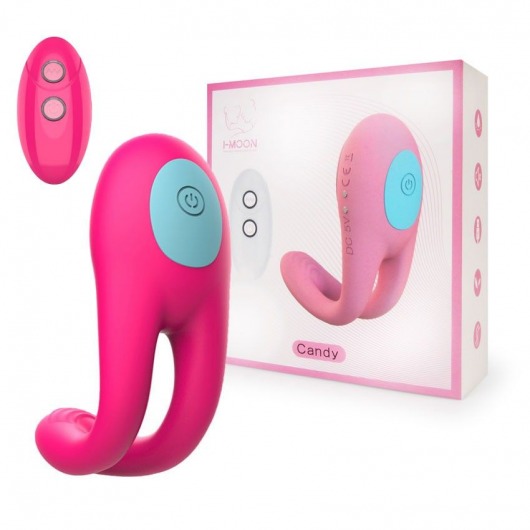 Розовое виброкольцо с пультом ДУ - I-MOON - в Красноярске купить с доставкой