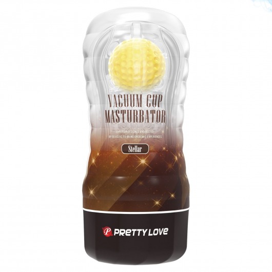 Прозрачный текстурированный мастурбатор Vacuum Cup Masturbator Stellar - Baile - в Красноярске купить с доставкой