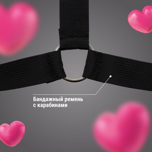 Черный комплект строп для фиксации на кровати - Волшебная страна - купить с доставкой в Красноярске