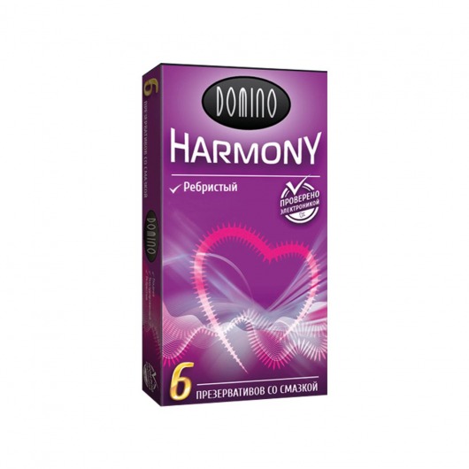 Презервативы с рёбрышками Domino Harmony - 6 шт. - Domino - купить с доставкой в Красноярске