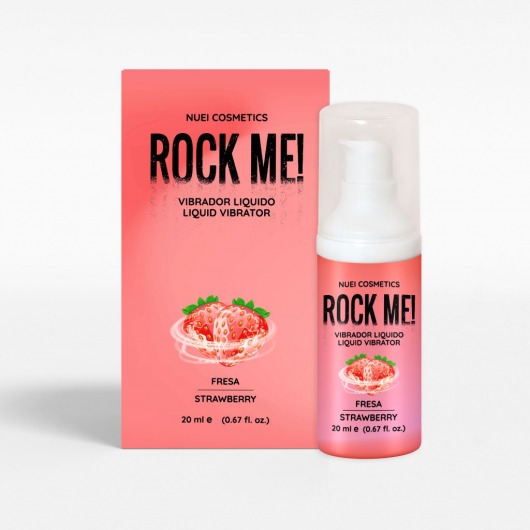 Жидкий вибратор Nuei Rock Me! с ароматом клубники - 20 мл. - Nuei cosmetics - купить с доставкой в Красноярске