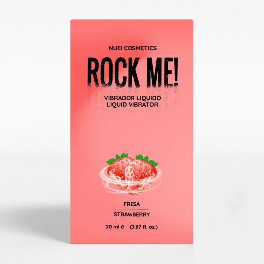 Жидкий вибратор Nuei Rock Me! с ароматом клубники - 20 мл. - Nuei cosmetics - купить с доставкой в Красноярске