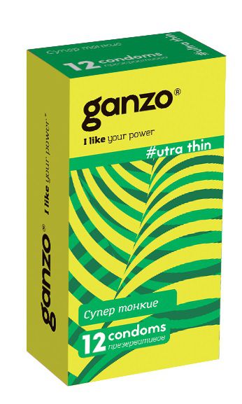 Ультратонкие презервативы Ganzo Ultra thin - 12 шт. - Ganzo - купить с доставкой в Красноярске