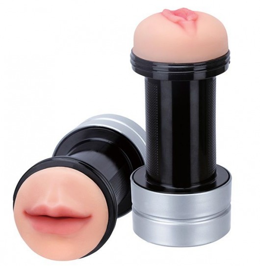 Двусторонний мастурбатор REALSTUFF 2 IN 1 HUMMER MOUTH   VAGINA - ротик и вагина - Dream Toys - в Красноярске купить с доставкой