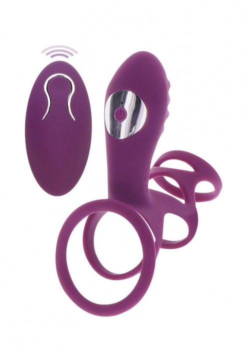 Фиолетовая эрекционная вибронасадка Halo Halo C-Ring Sleeve - Toy Joy - в Красноярске купить с доставкой