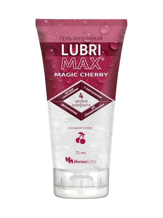 Интимный гель-смазка на водной основе Lubrimax Magic Cherry - 75 мл. - ИнтелБИО - купить с доставкой в Красноярске