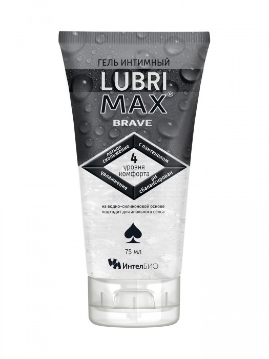 Водно-силиконовый интимный гель-смазка Lubrimax Brave - 75 мл. - ИнтелБИО - купить с доставкой в Красноярске