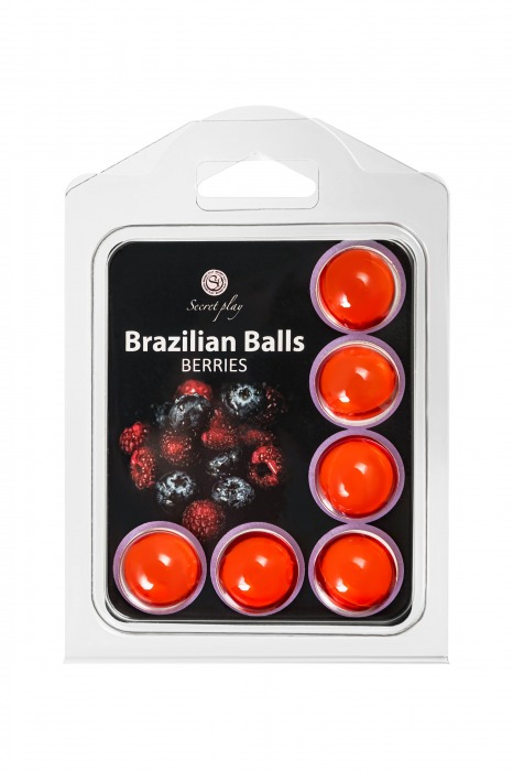 Набор из 6 шариков с массажным маслом Brazilian Balls с ароматом ягод - Secret Play - купить с доставкой в Красноярске