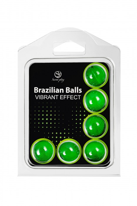 Набор из 6 шариков с массажным маслом Brazilian Balls с эффектом вибрации - Secret Play - купить с доставкой в Красноярске