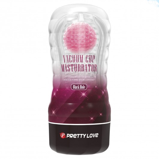 Прозрачный текстурированный мастурбатор Vacuum Cup Masturbator Black Hole - Baile - в Красноярске купить с доставкой