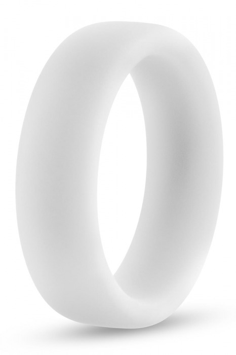 Белое люминесцентное эрекционное кольцо Silicone Glo Cock Ring - Blush Novelties - в Красноярске купить с доставкой