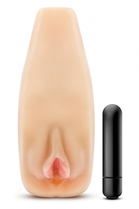 Мастурбатор-вагина с вибрацией Soft   Wet Natasha Realistic Beige Masturbator - Blush Novelties - в Красноярске купить с доставкой