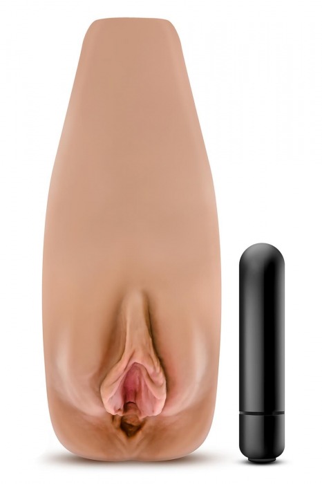 Маструбатор-вагина с вибрацией Soft   Wet Renata Realistic Tan Masturbator - Blush Novelties - в Красноярске купить с доставкой