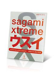 Ультратонкий презерватив Sagami Xtreme SUPERTHIN - 1 шт. - Sagami - купить с доставкой в Красноярске