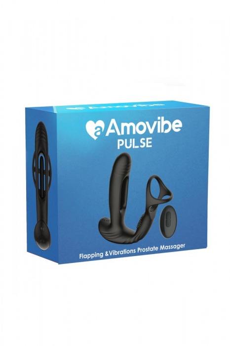 Черный инновационный масcажер простаты Pulse с функцией осцилляции - Amovibe - в Красноярске купить с доставкой