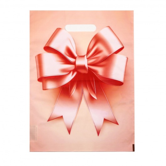 Пакет с принтом в виде банта с вырубной ручкой (30х40 см) - Сима-Ленд - купить с доставкой в Красноярске