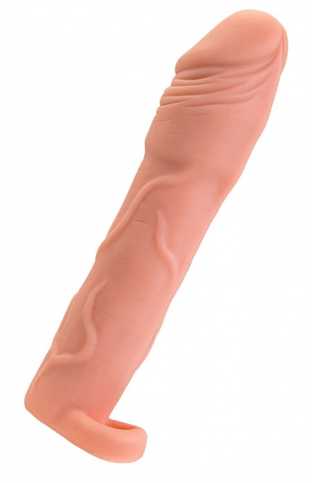 Телесная удлиняющая насадка с подхватом - 19 см. - ToyFa - в Красноярске купить с доставкой